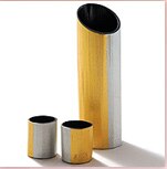 Gold/Silver Bamboo Sake Bottle & Cup Set 