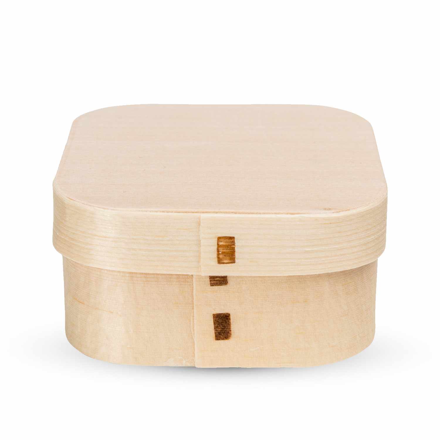 Disposable Wooden Square Lidded Box 3.3"