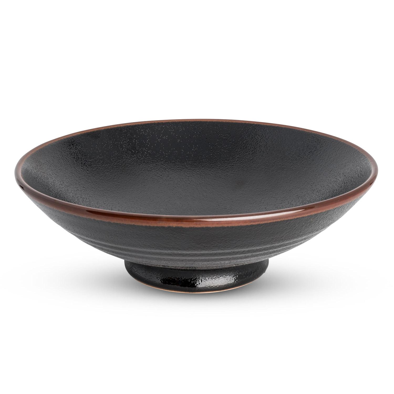 Yuzu Tenmoku Black Bowl 9.5"