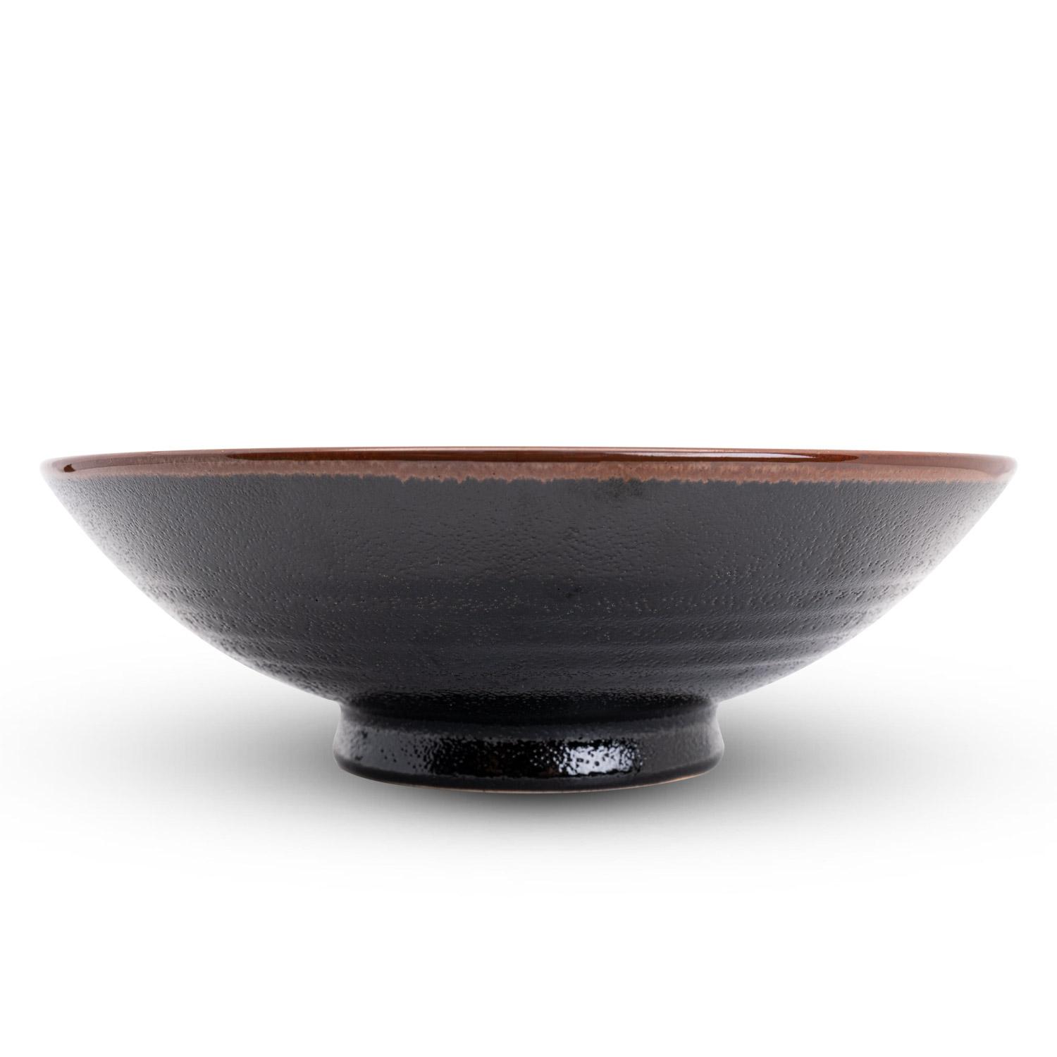 Image of Yuzu Tenmoku Black Bowl 9.5" 2