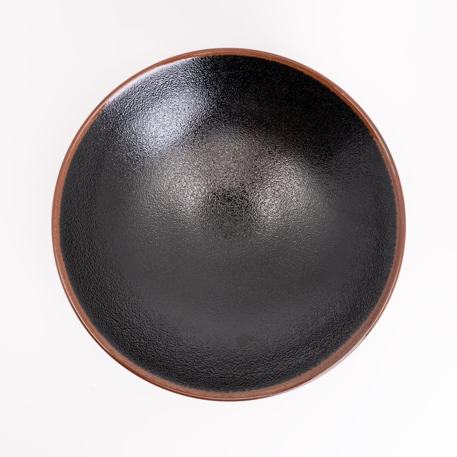 Image of Yuzu Tenmoku Black Bowl 9.5" 3