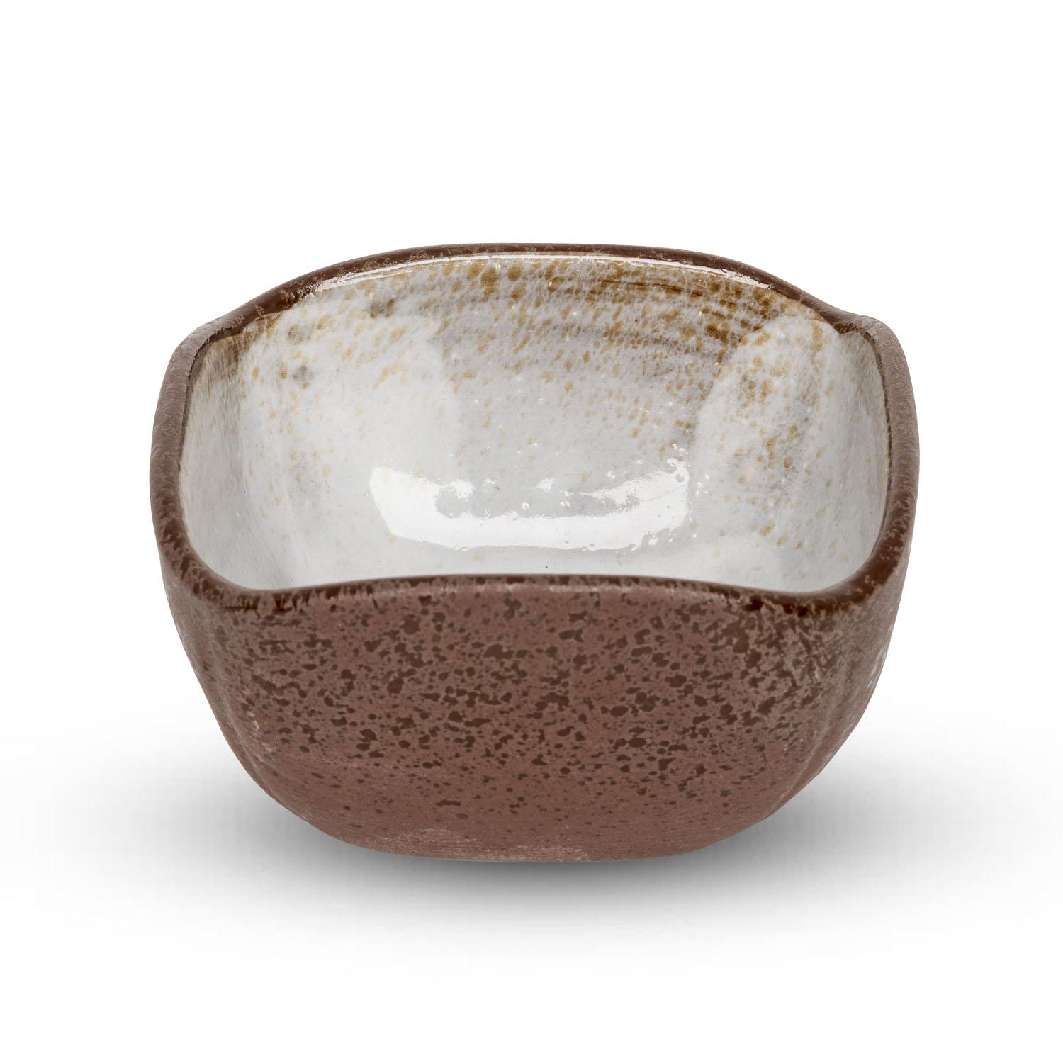 Brown Square Bowl 3.7"