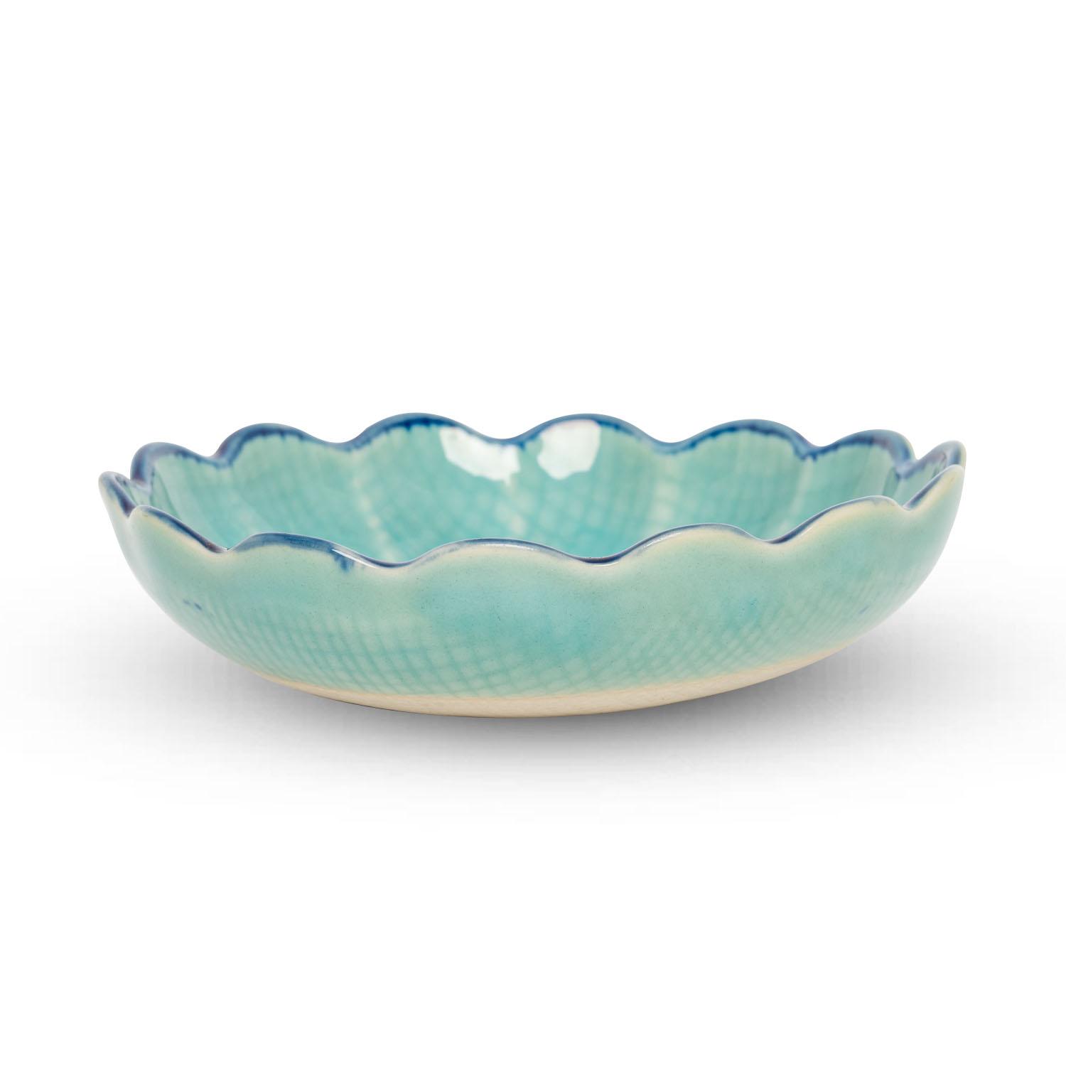 Image of Toruko Turquoise Flower Bowl 4.5" 2