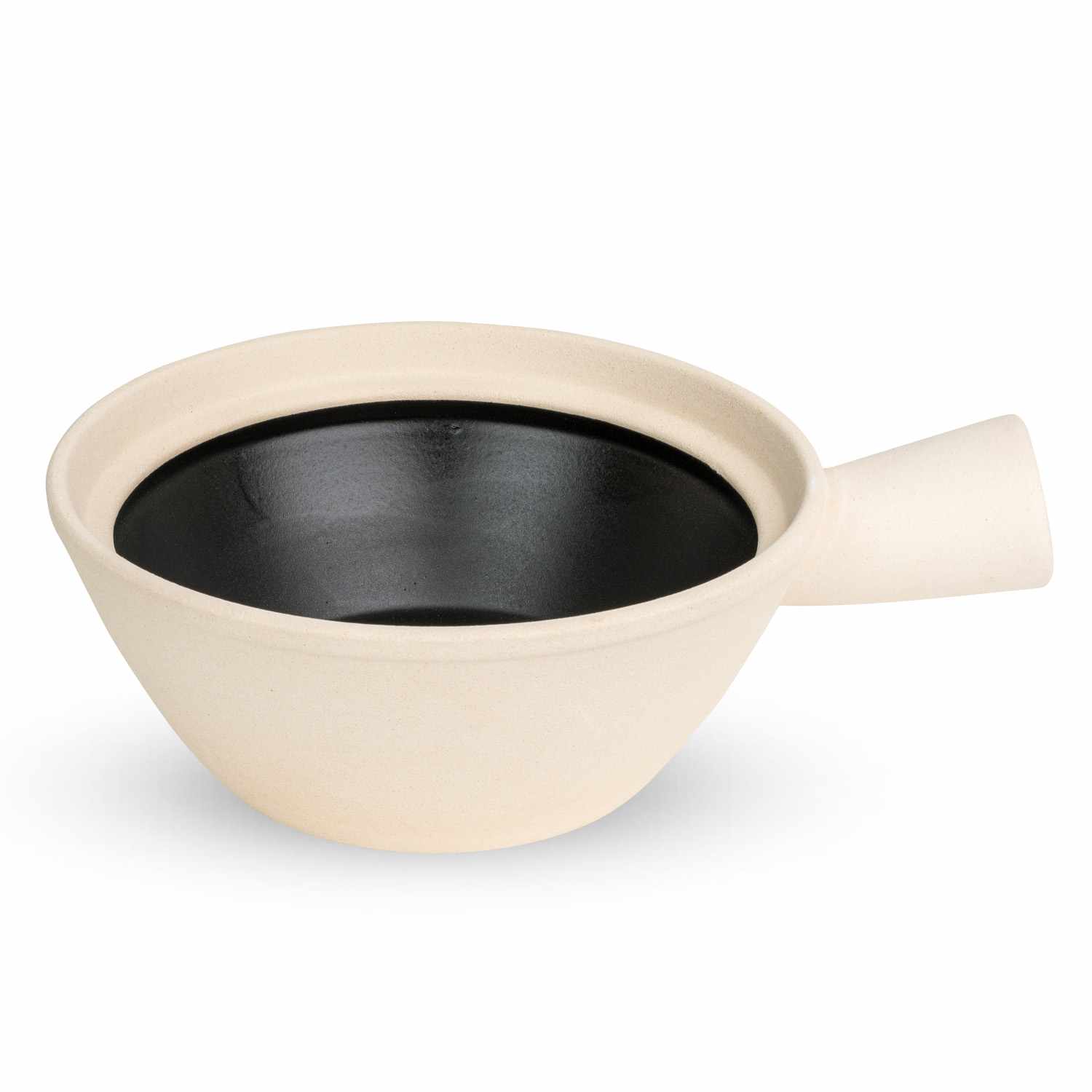 Single Handle Beige Clay Pot 9.75"