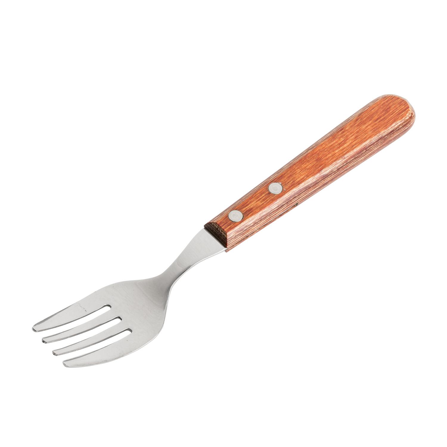 Wooden Handle Safety Fork 7.25"