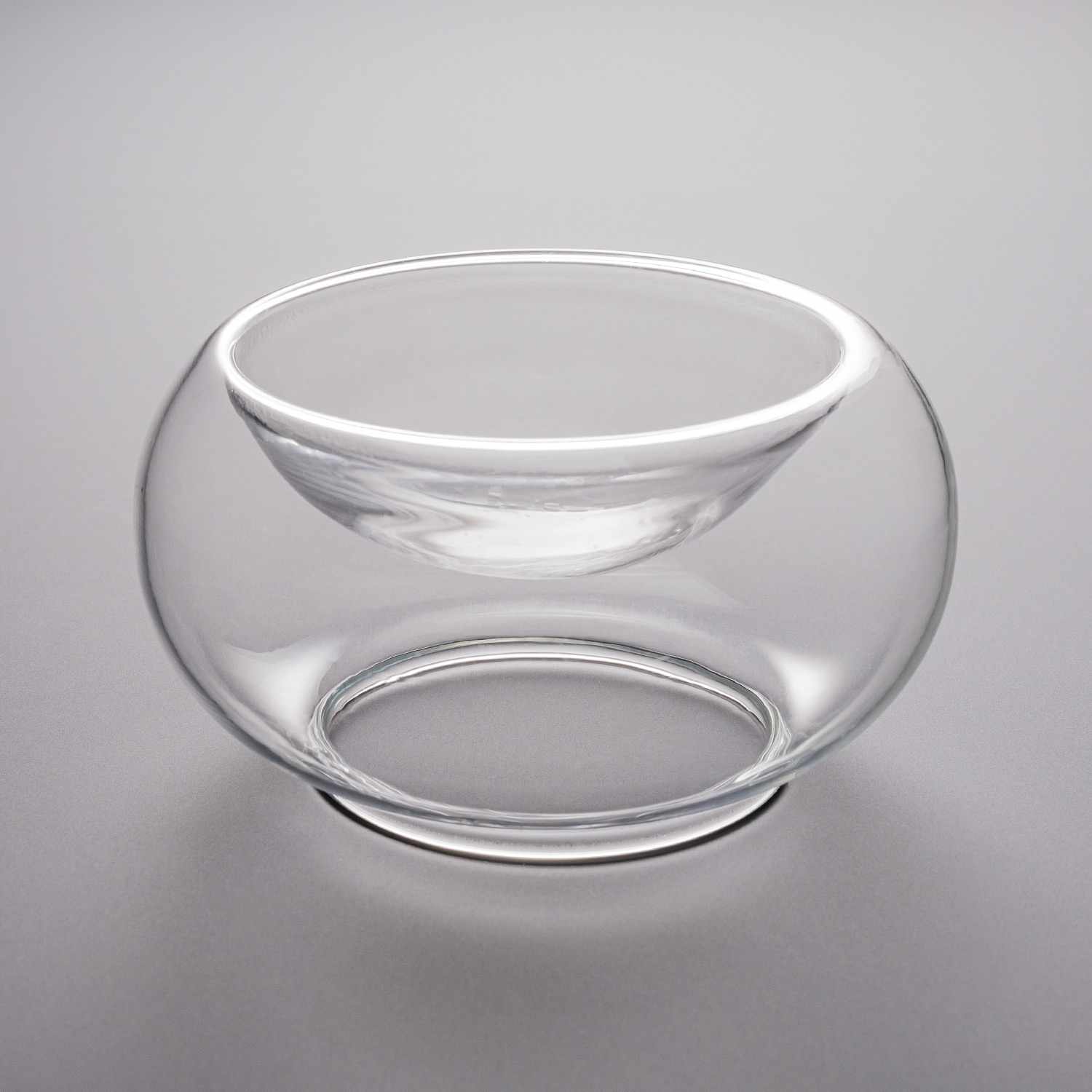 Glass Round Concave Bowl 4.25"