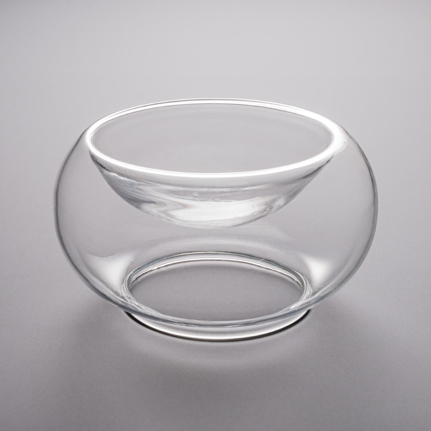 Image of Glass Round Concave Bowl 4.25" 1