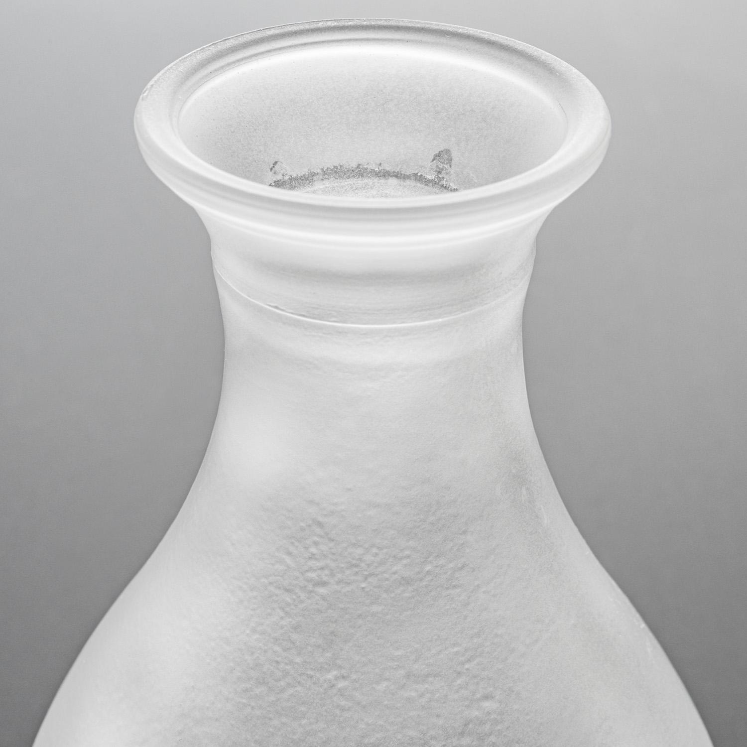 Image of Frosted Glass Sake Bottle 6 oz 2