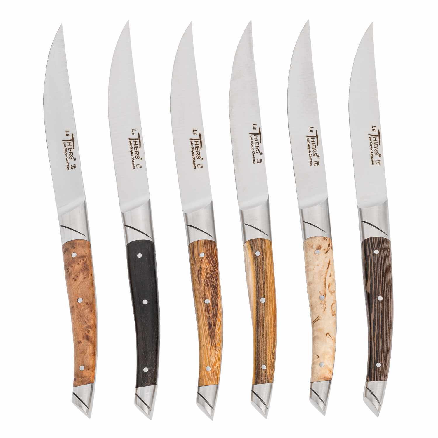 Le Thiers Avantage Steak Knives w/ Mixed Wood Handles (Set of 6)