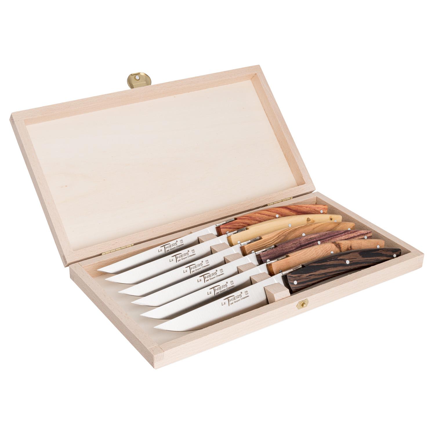 Image of Le Thiers Brasserie w/ Mixed Wood Handles (Set of 6) 2