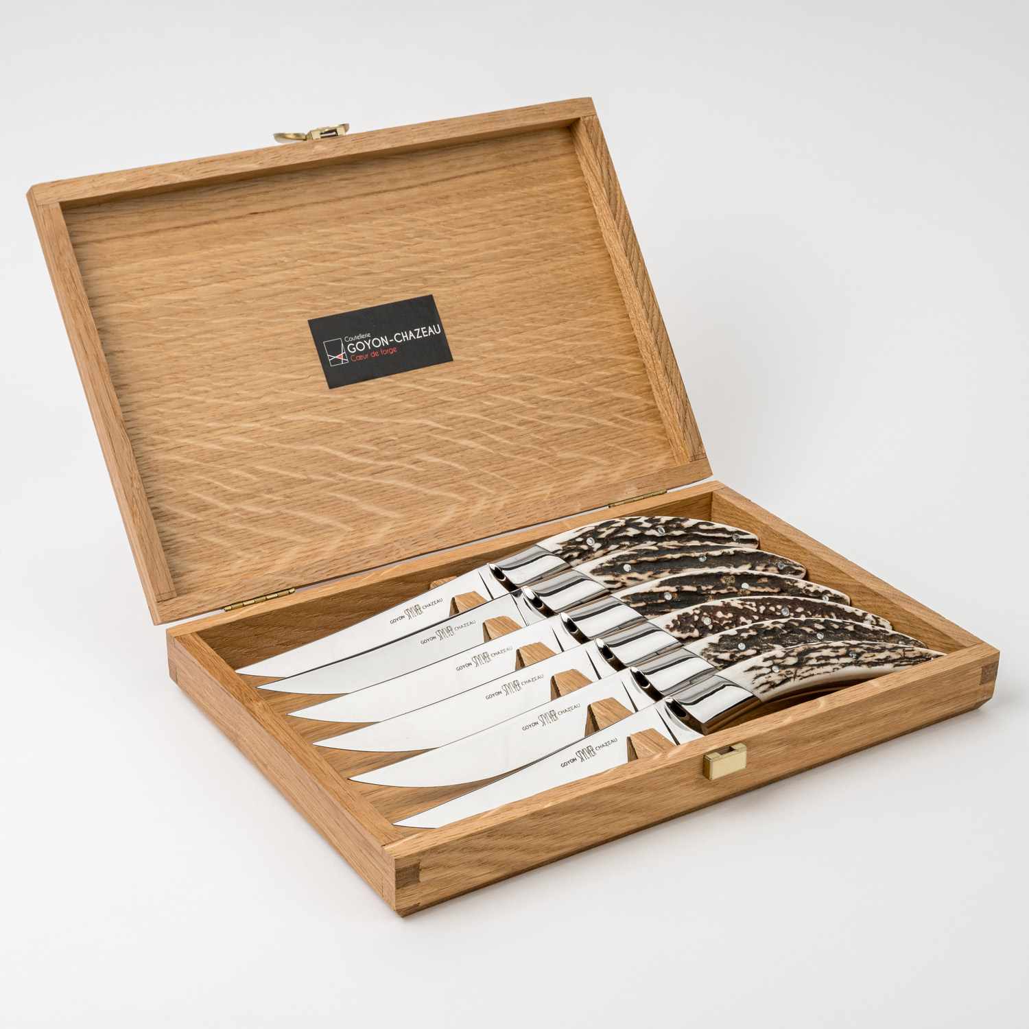 Styl'ver Steak Knives w/ Deer Horn Handle (Set of 6) hover-image