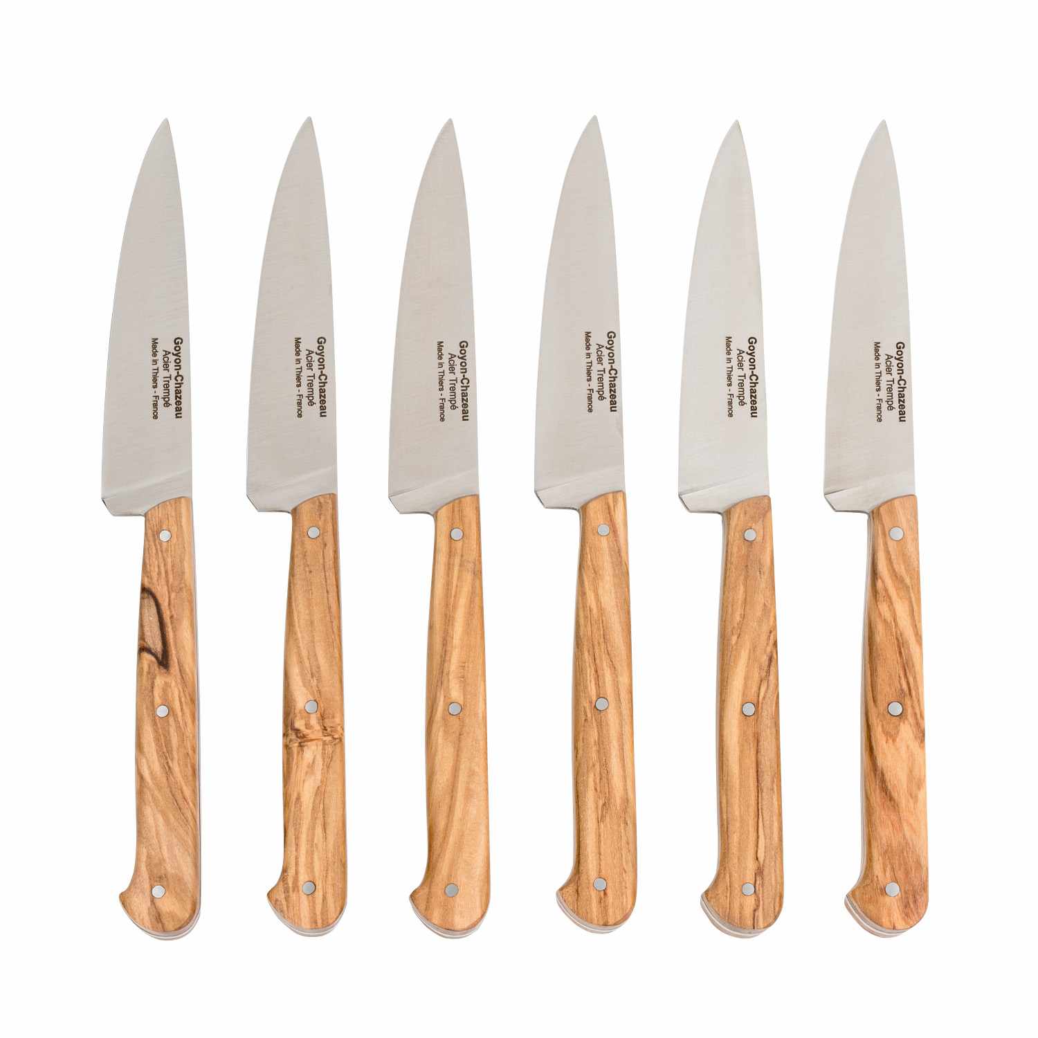 Image of P'Tit Tradi Steak Knives w/ Olive Wood Handle (Set of 6) 1