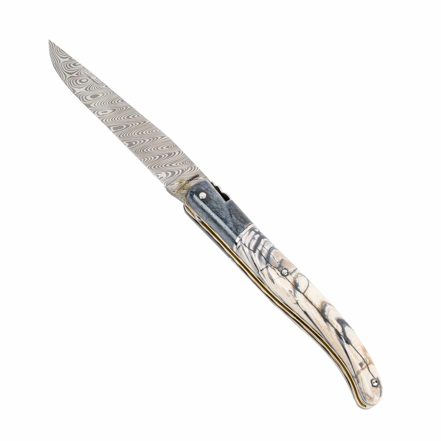 Laguiole Grey And Grey Mammoth Pulp Folding Knife