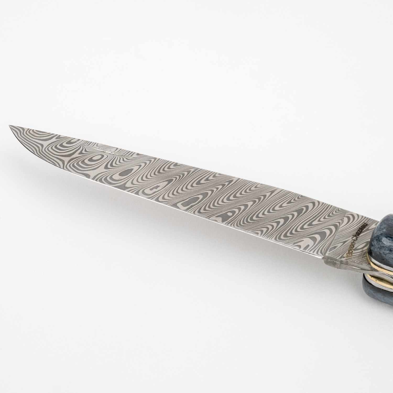 Image of Laguiole Grey And Grey Mammoth Pulp Folding Knife 5