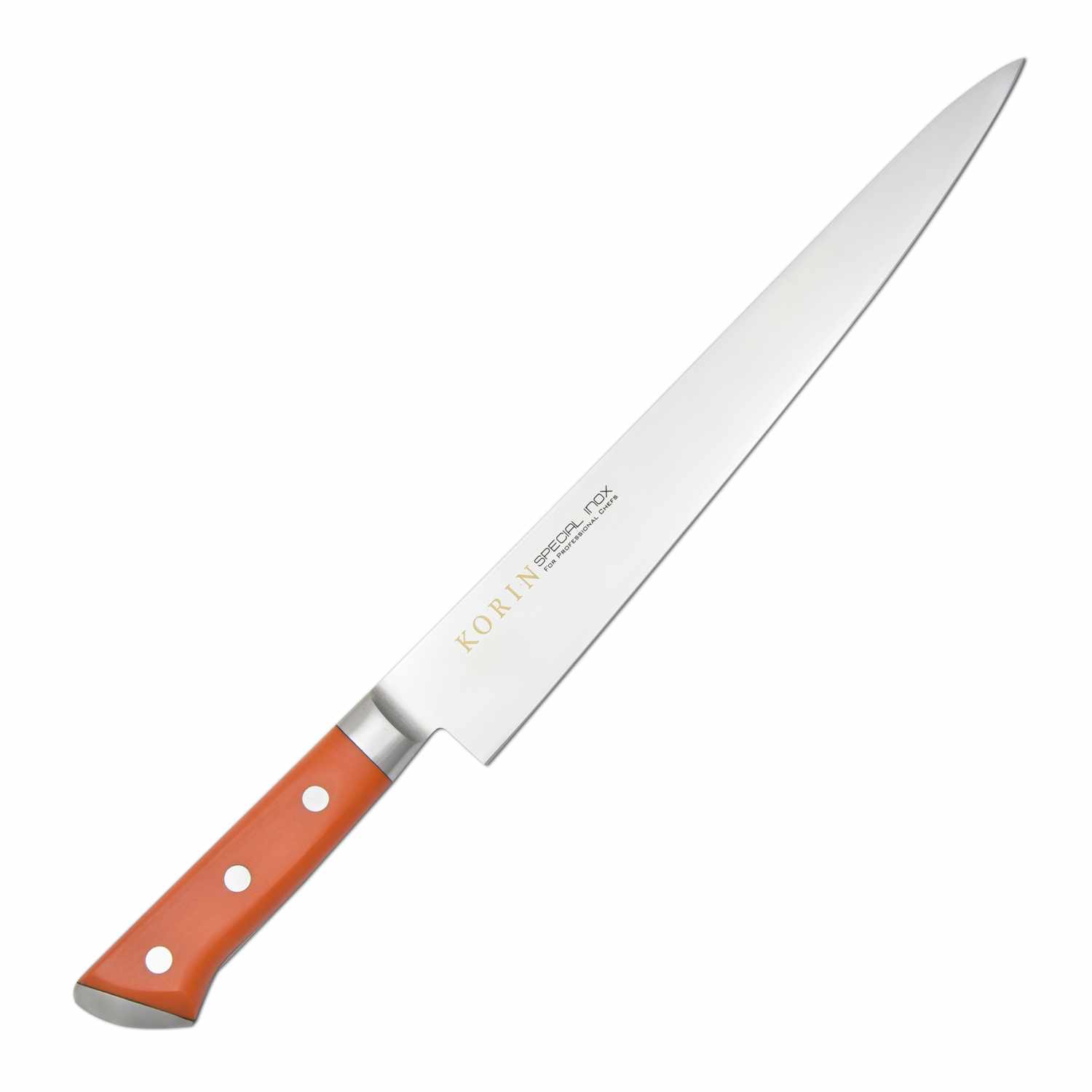 Korin Special Inox Orange Handle Sujihiki