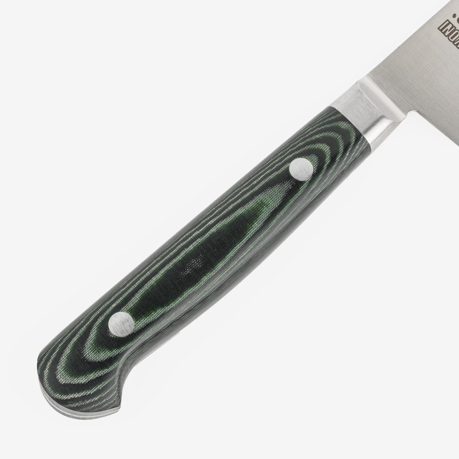 Image of Suisin Premium Inox Forest Green Handle Petty 5.9" 5