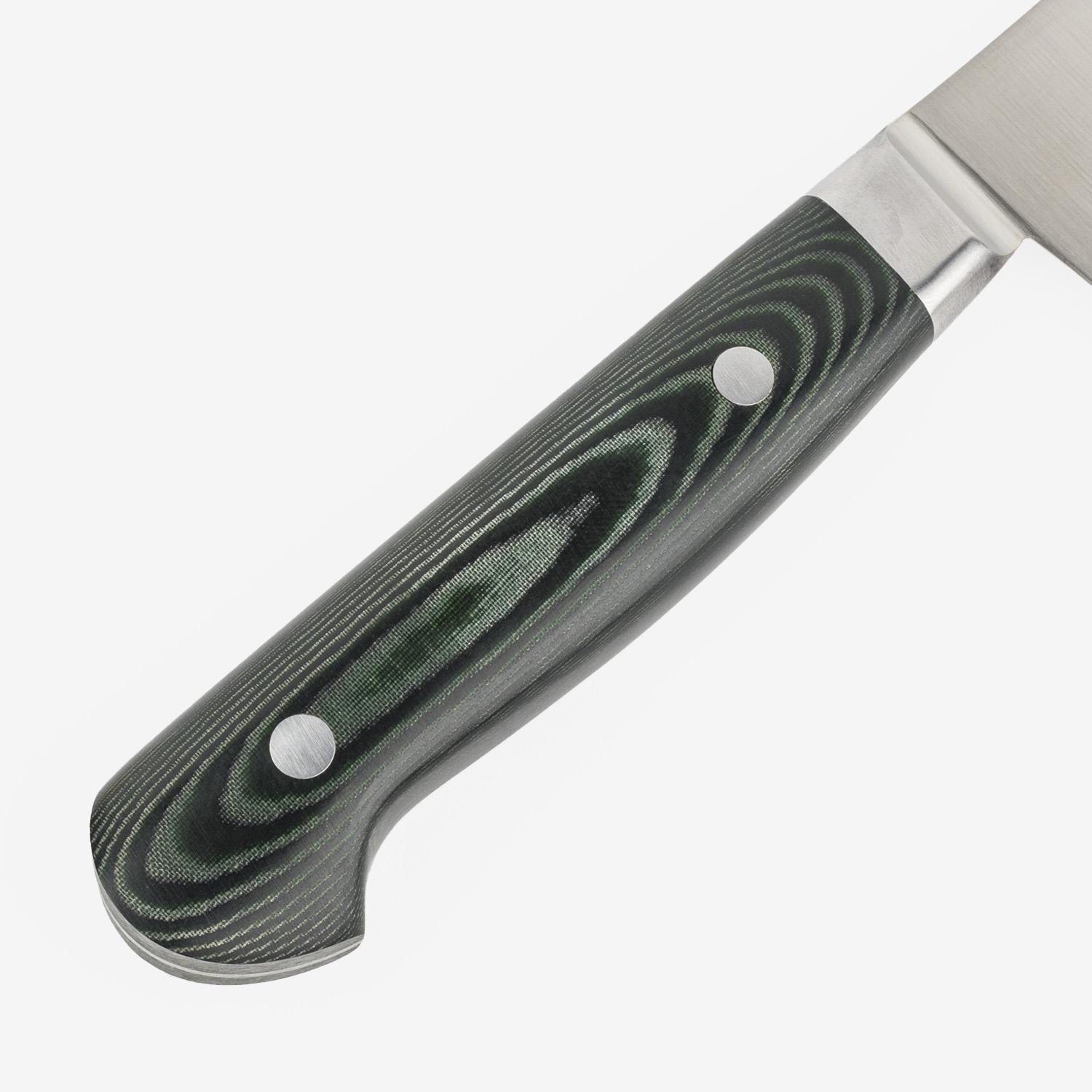 Image of Suisin Premium Inox Forest Green Handle Santoku 7" 5