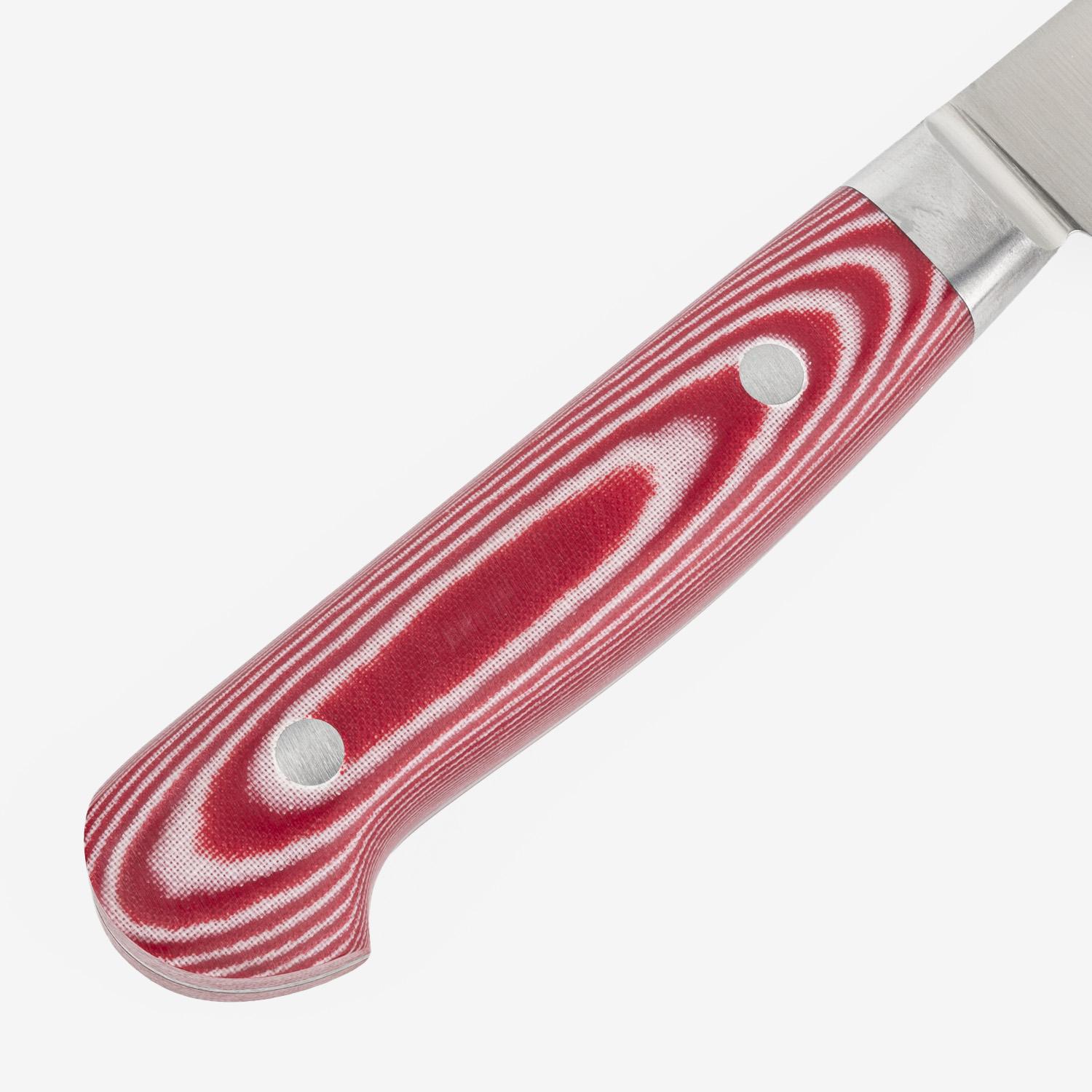 Image of Suisin Premium Inox Rose Red Handle Santoku 7" 5