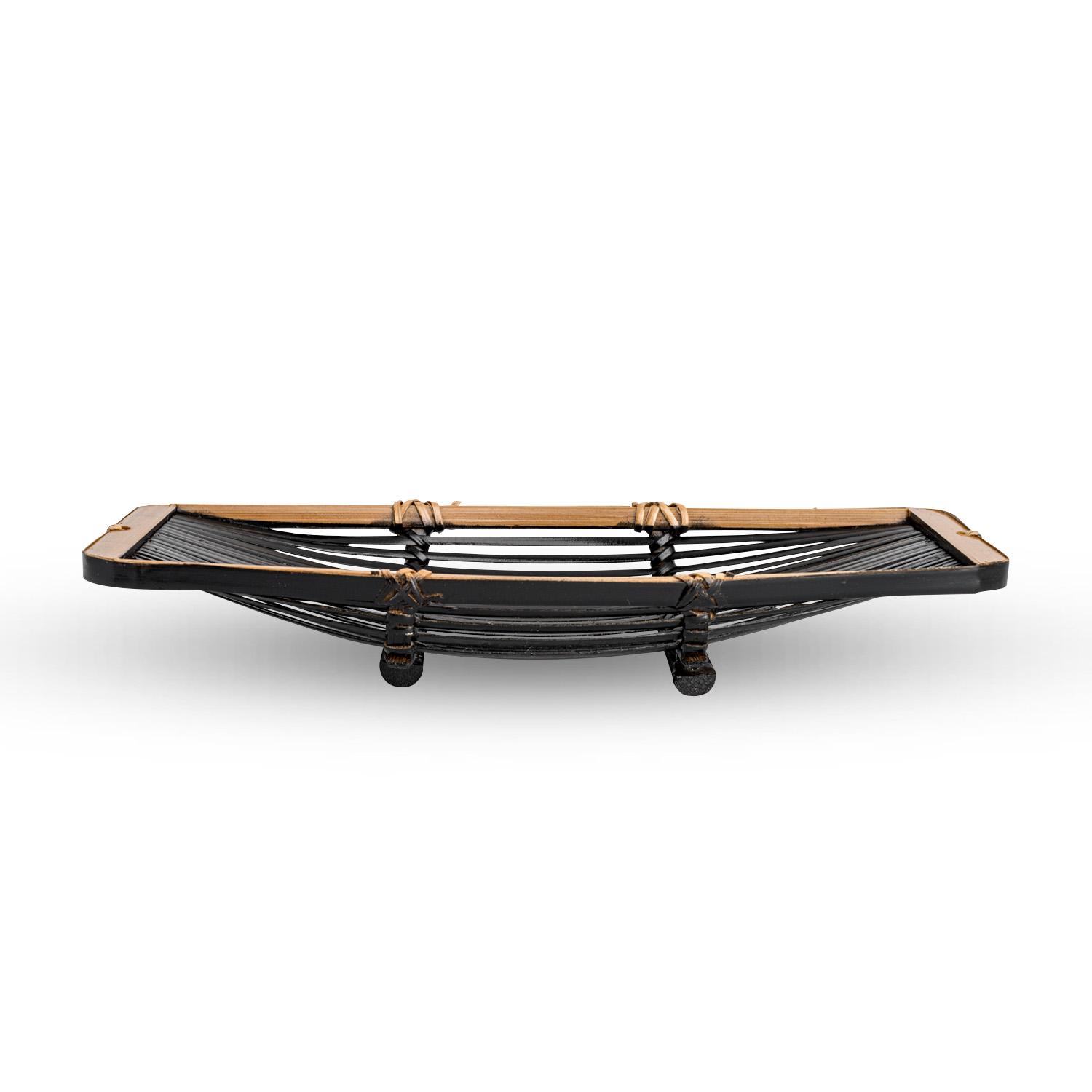 Image of Black Towel Bamboo Tray 2