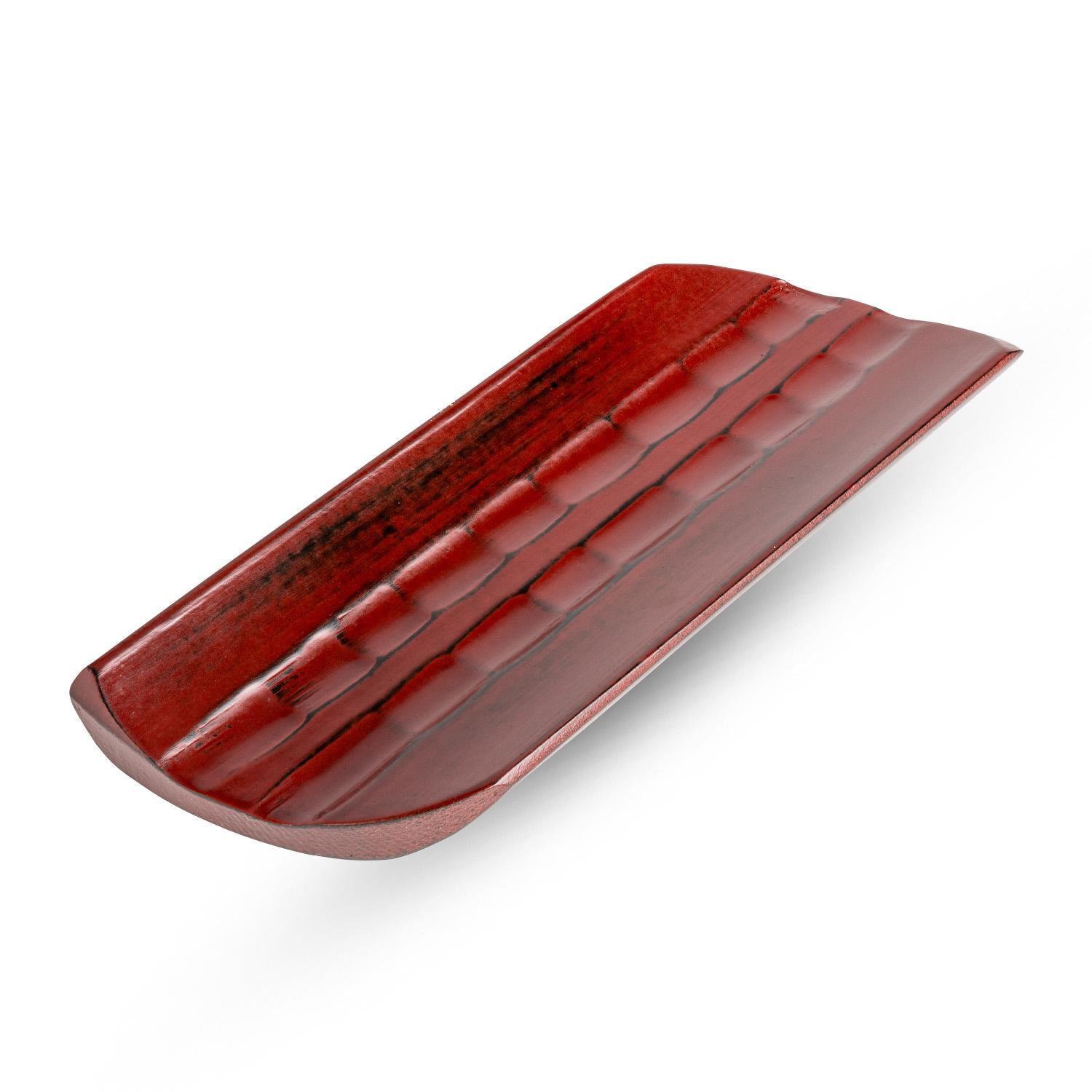 Image of Hemlock Red Wooden Towel Tray 1