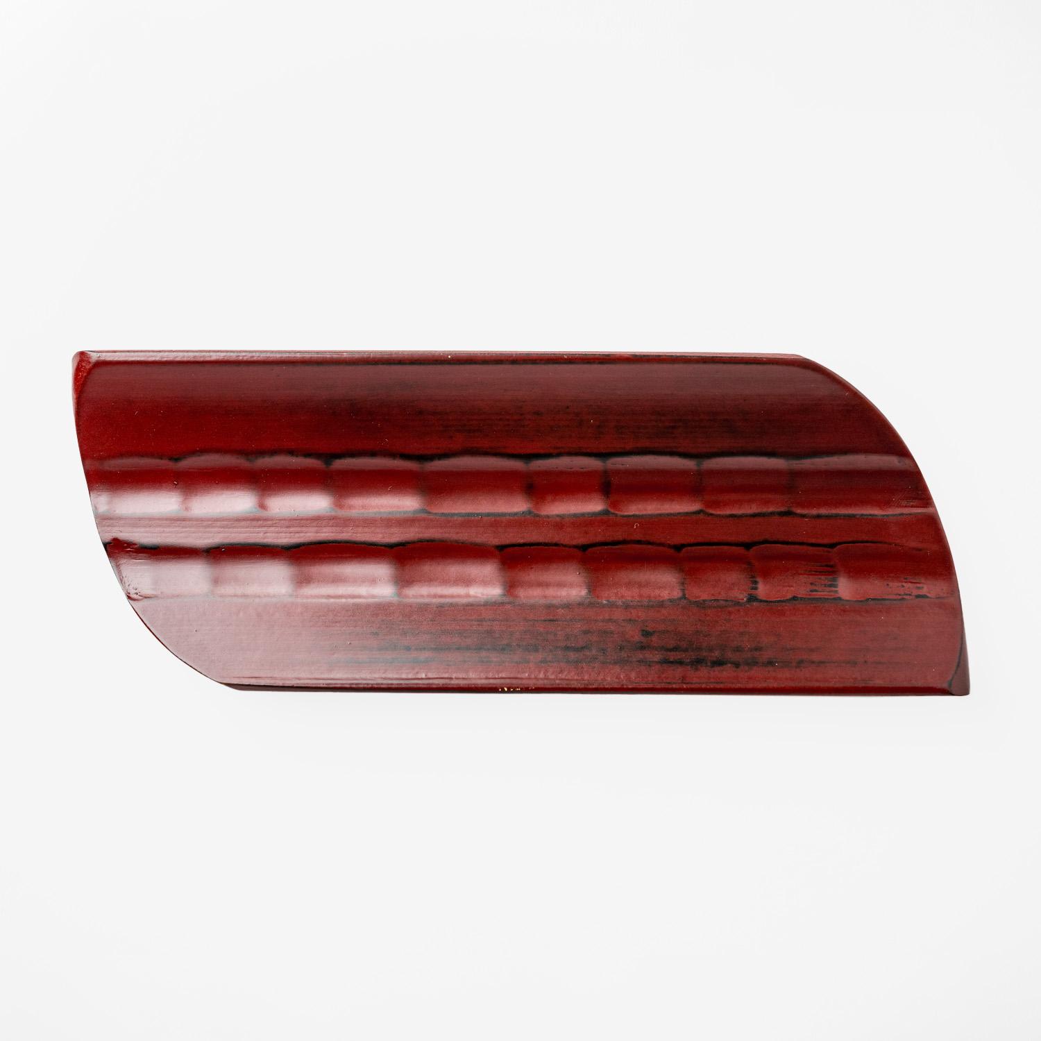 Image of Hemlock Red Wooden Towel Tray 3