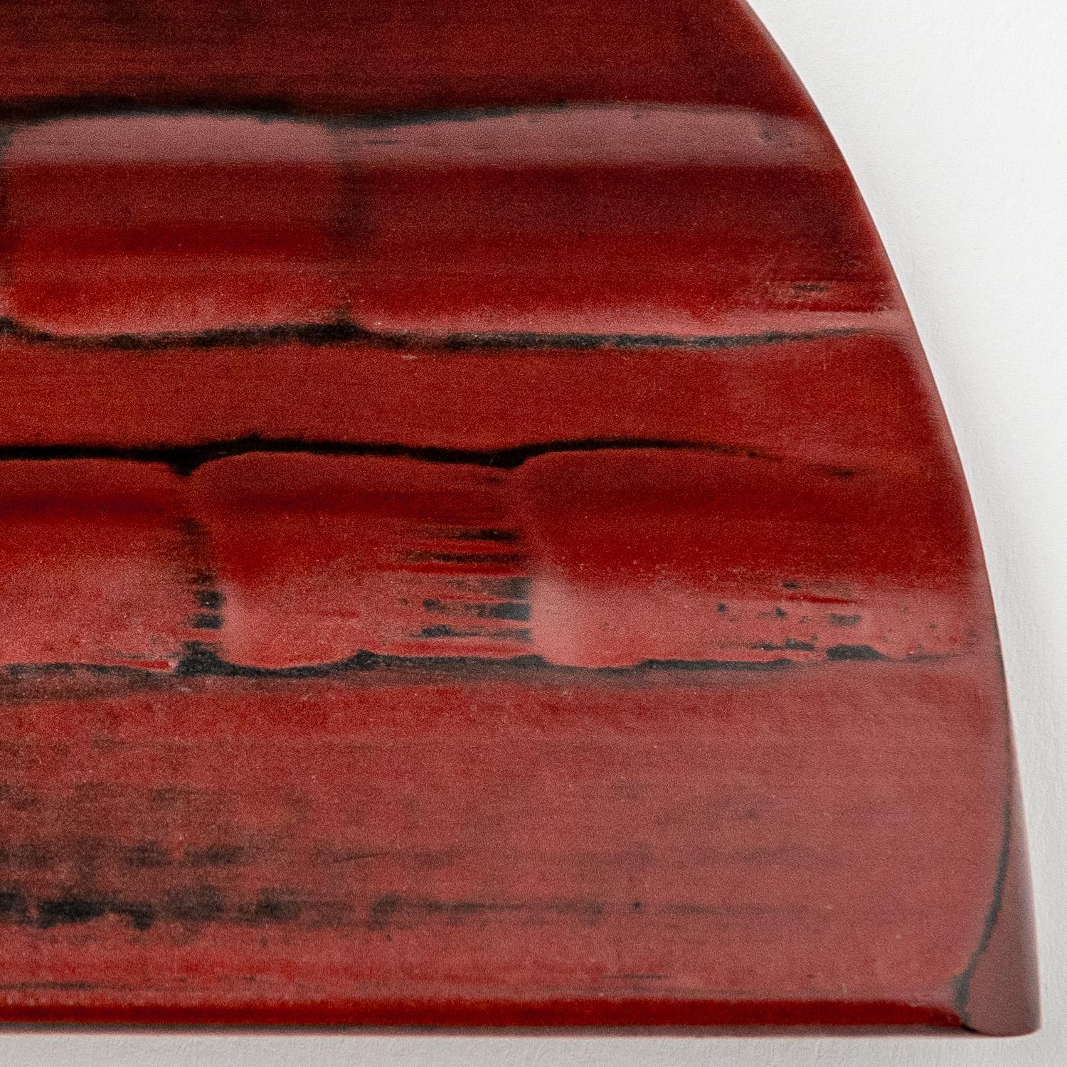 Image of Hemlock Red Wooden Towel Tray 4