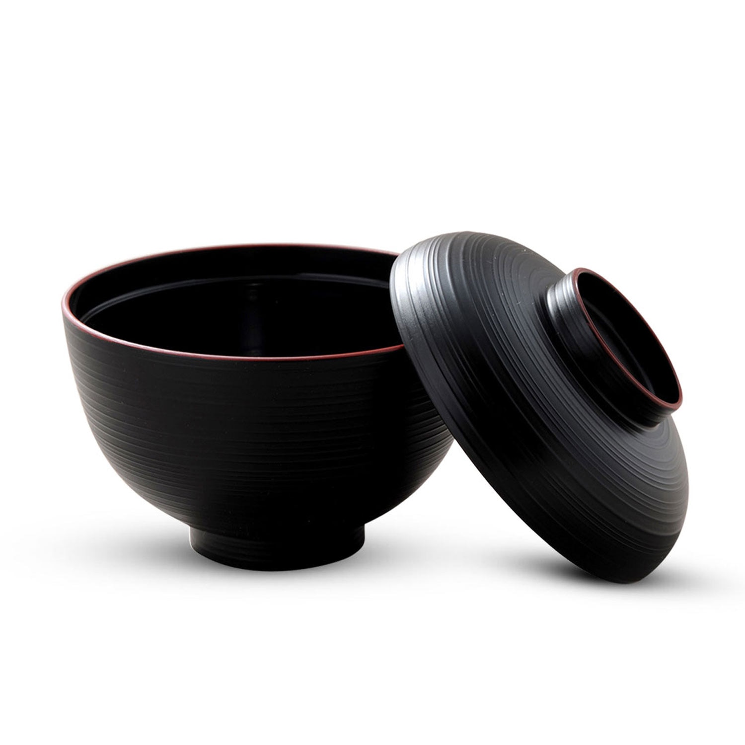 Resin Black Sensuji Lidded Soup Bowl 4.25" hover-image