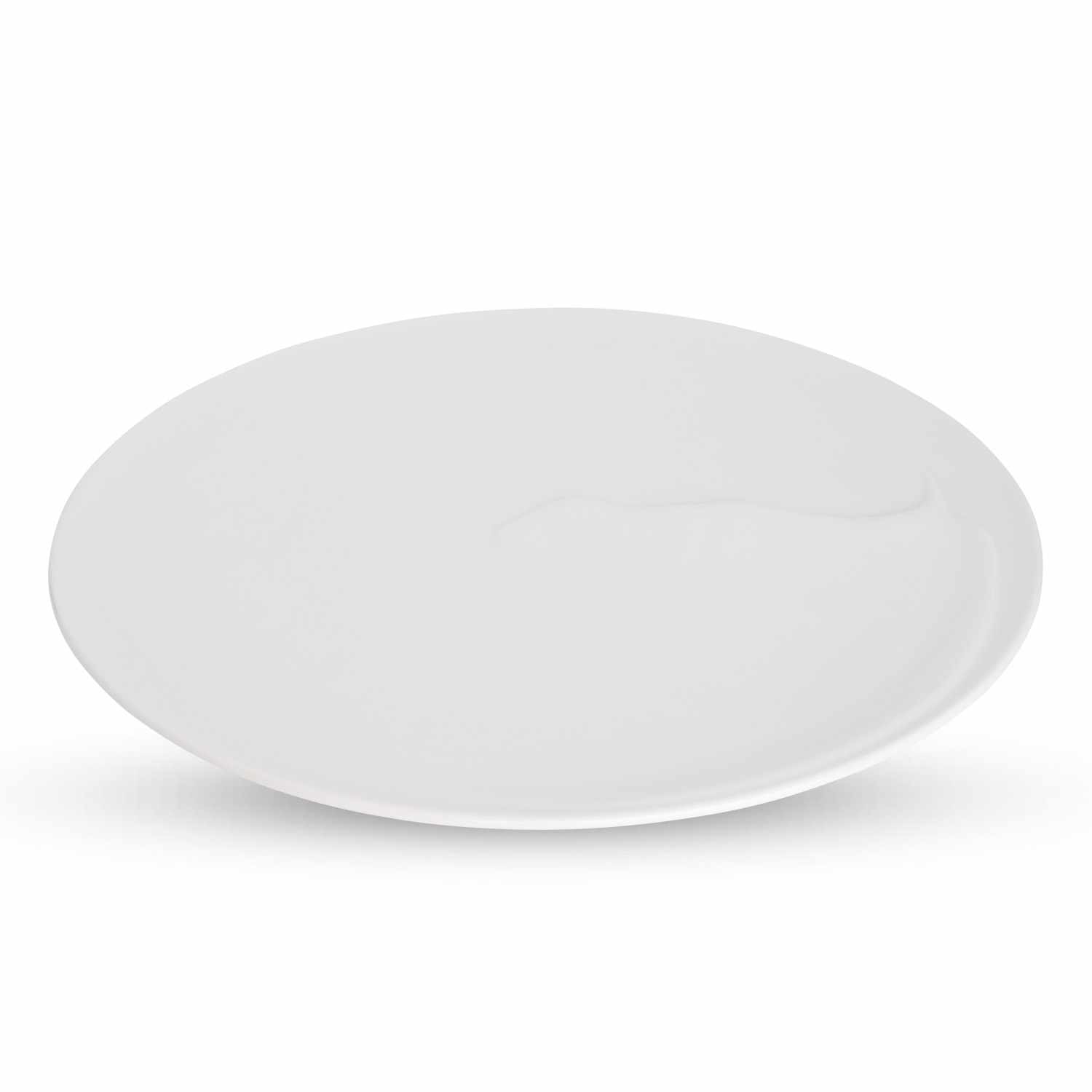 Phase Fall White Flat Round Plate 11"