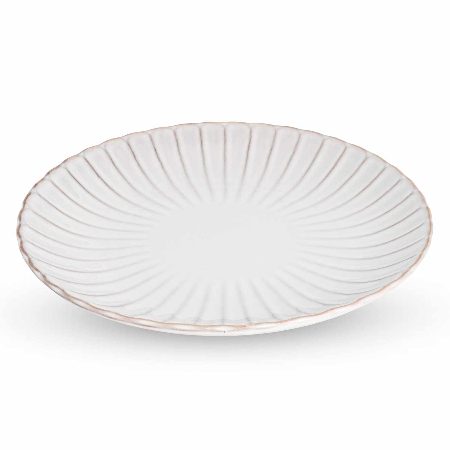 Fuga White Round Plate 11"