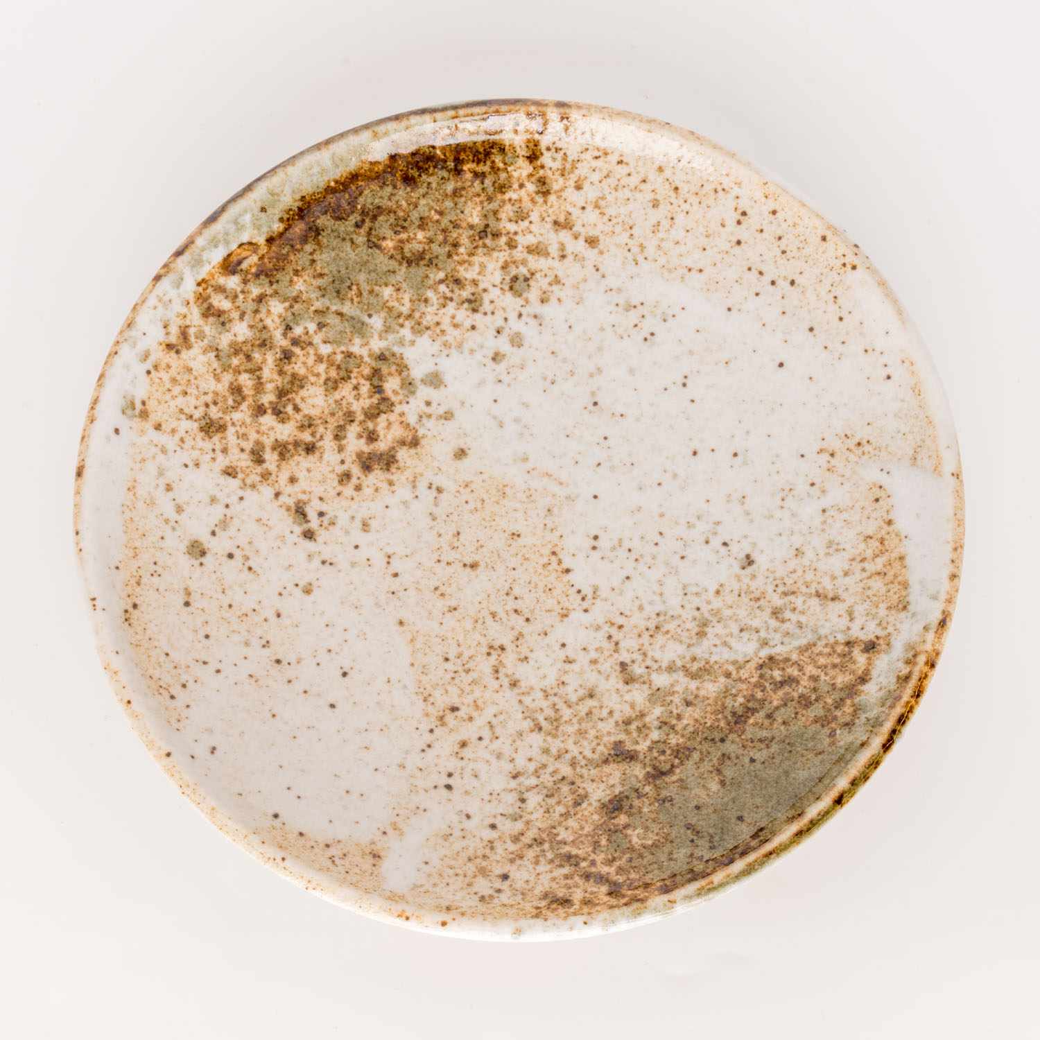 Image of Yukishino Brown Round Plate 6.5" 3