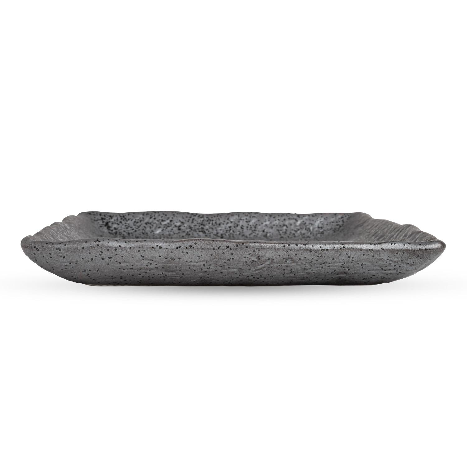 Image of Gray Nanban Square Plate 6.5" 2