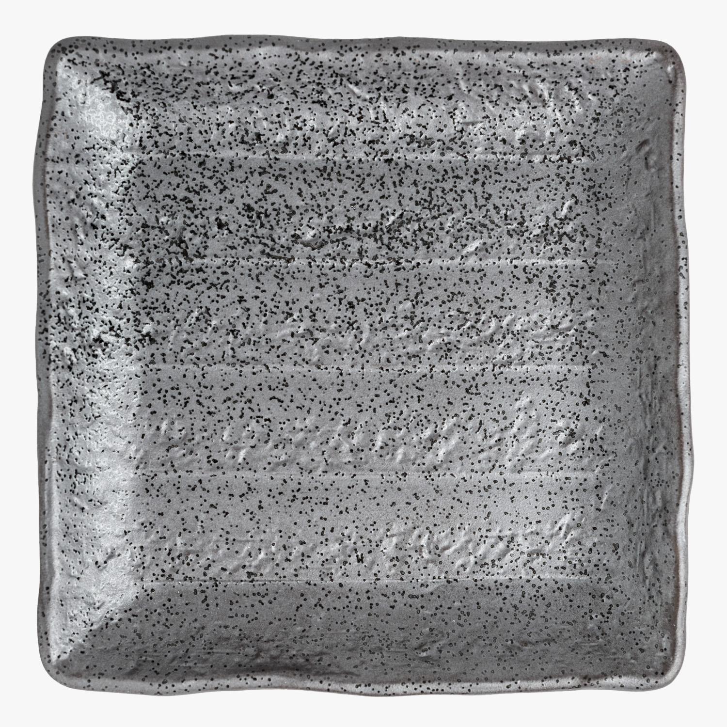 Image of Gray Nanban Square Plate 6.5" 3