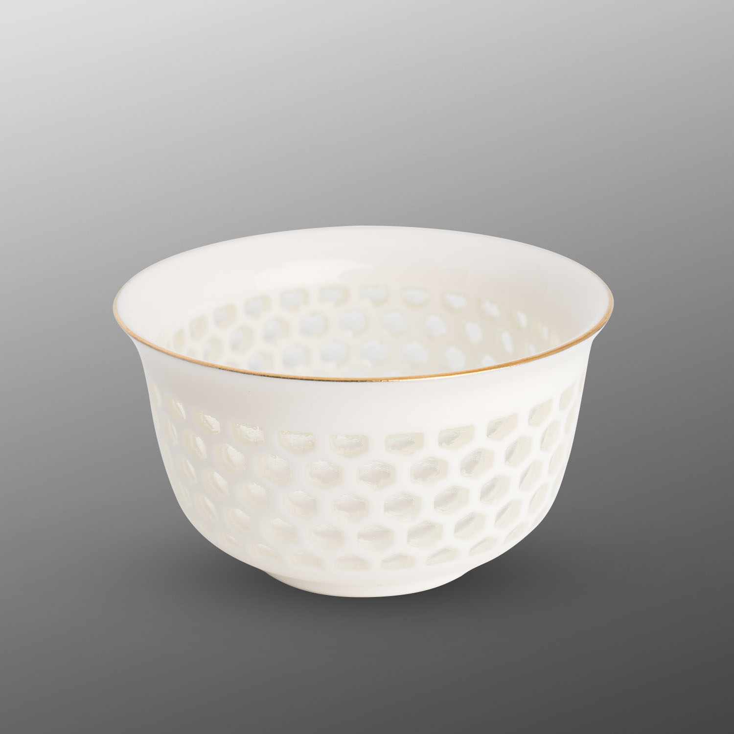 Hotaru White Gold Trim Sake Cup