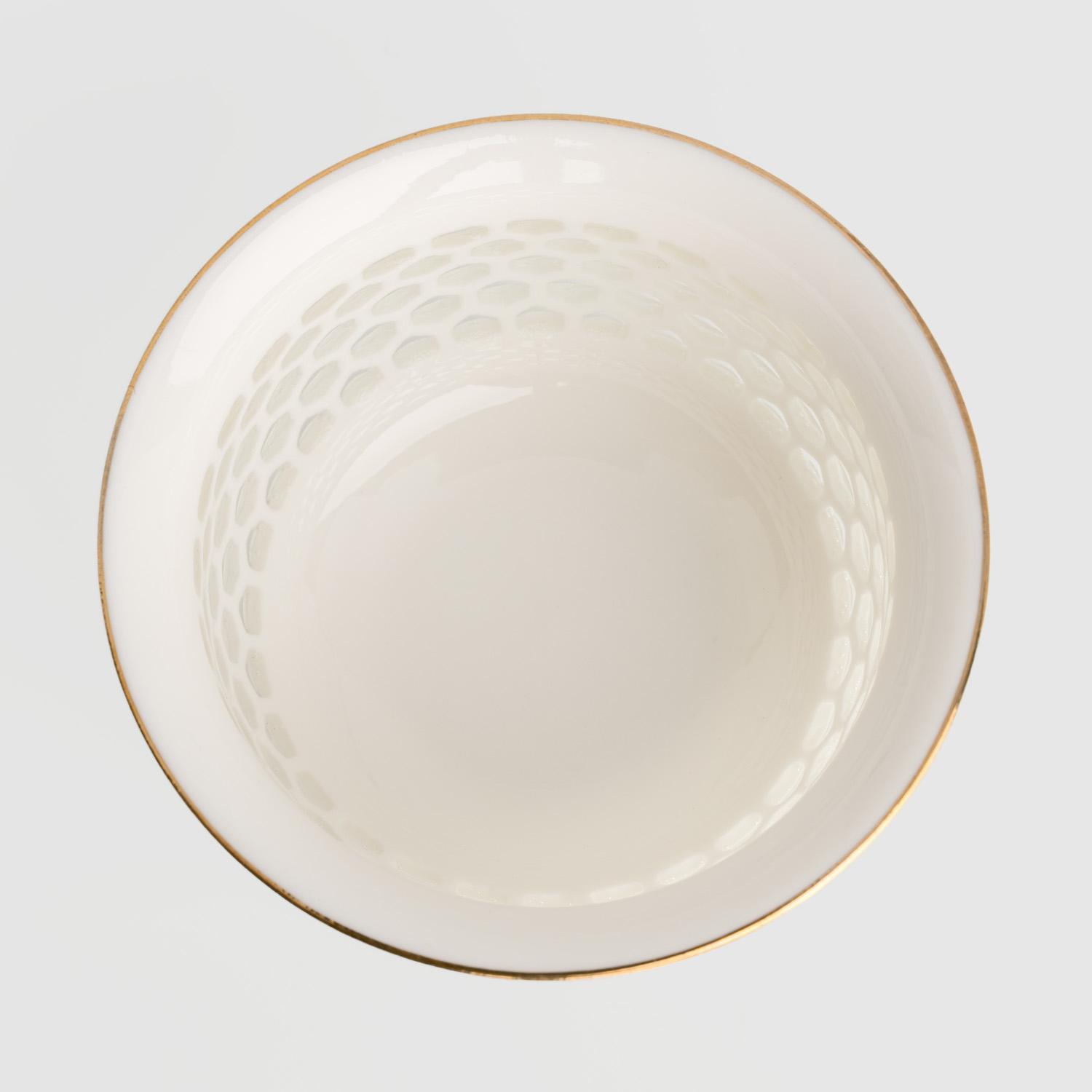 Image of Hotaru White Gold Trim Sake Cup 2