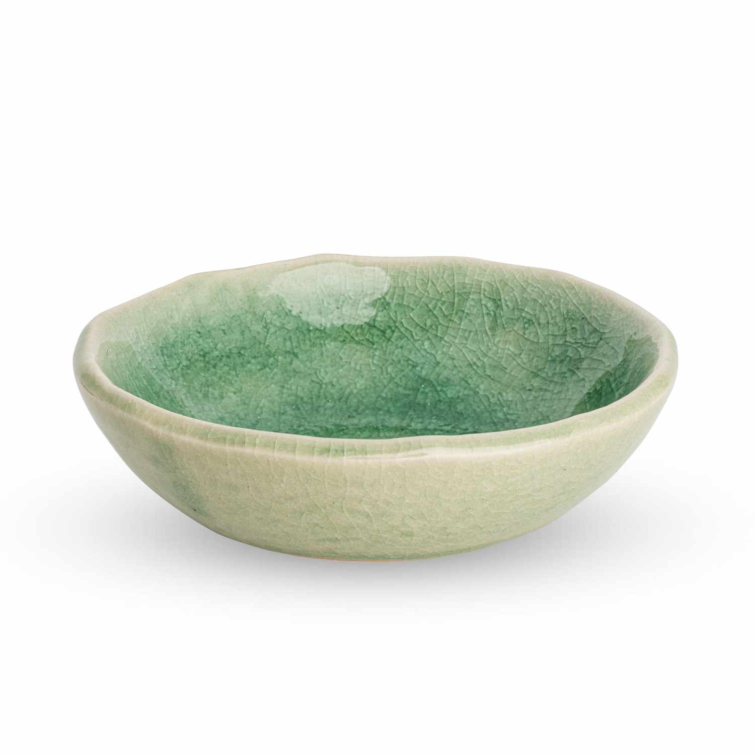 Green Kanire Round Sauce Dish