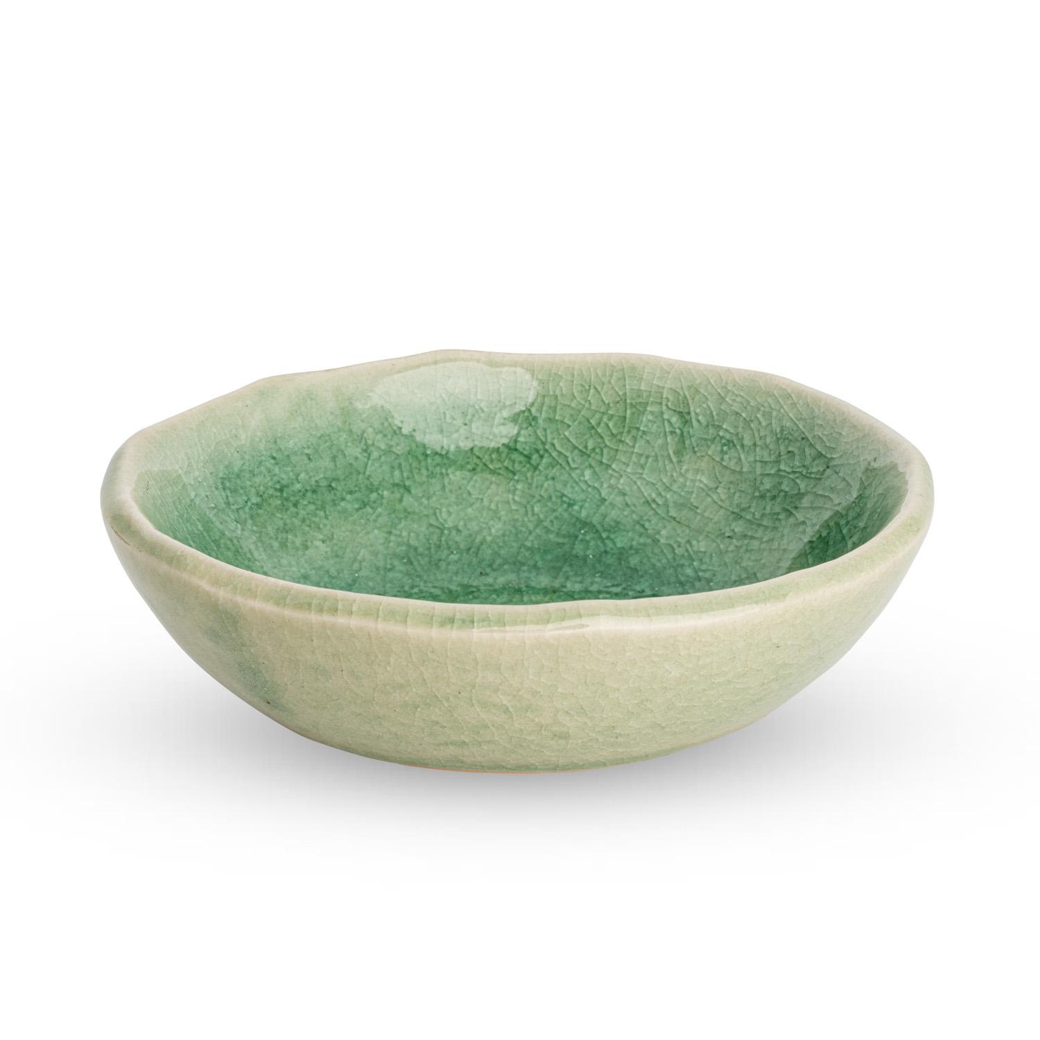 Image of Green Kanire Round Sauce Dish 1