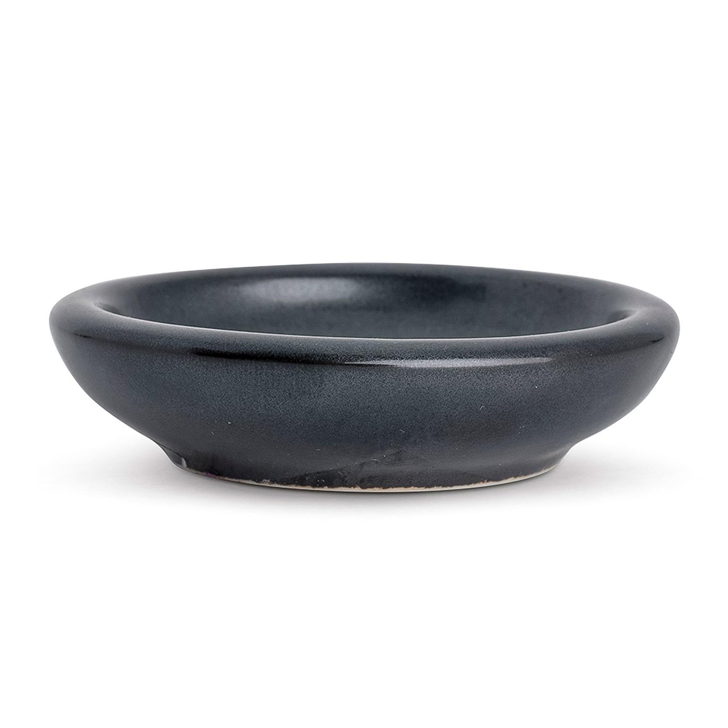 Image of Blue Swirl Round Sauce Dish 2