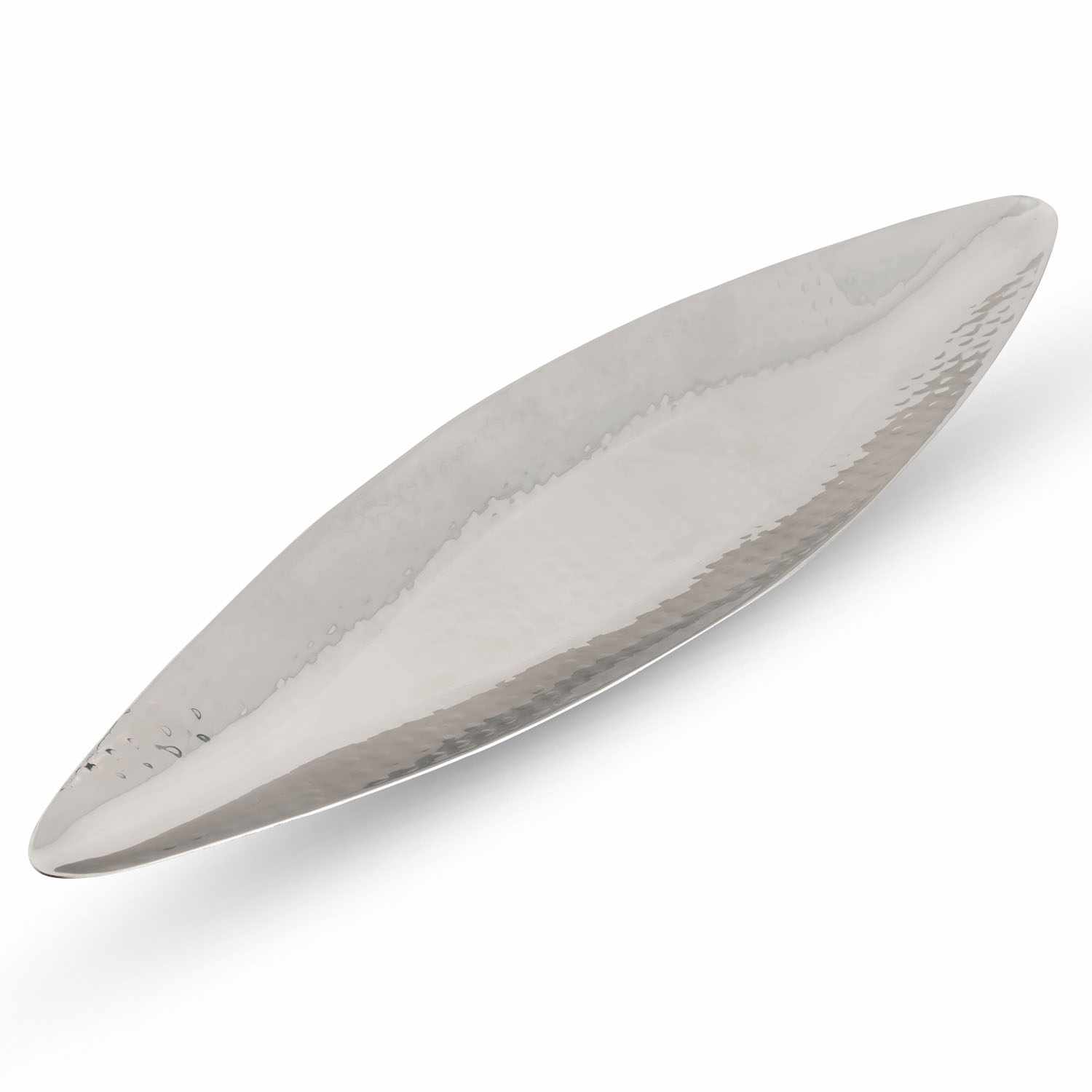 Hammered Stainless Steel Boat Plate 22.25"