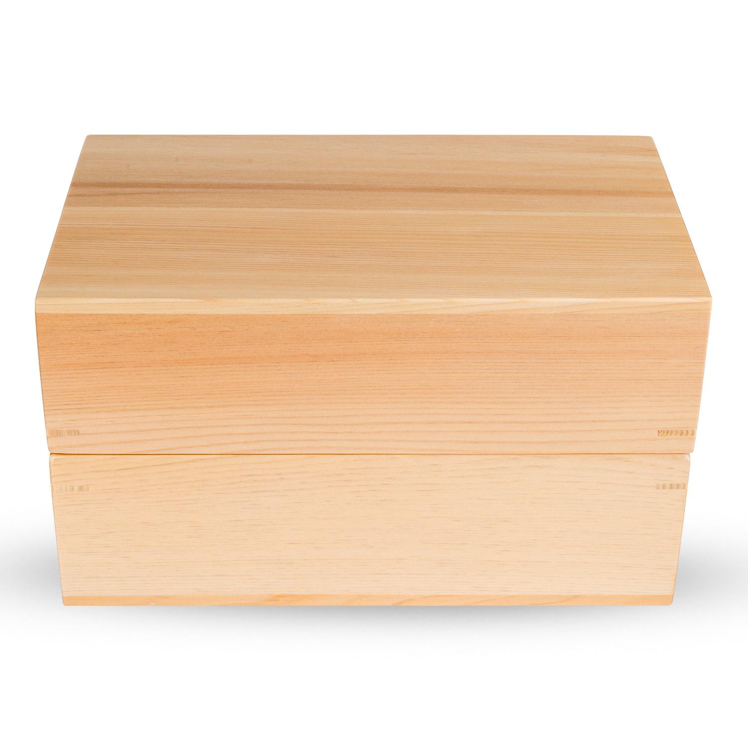 Hinoki Wooden Lidded Box 7.75"