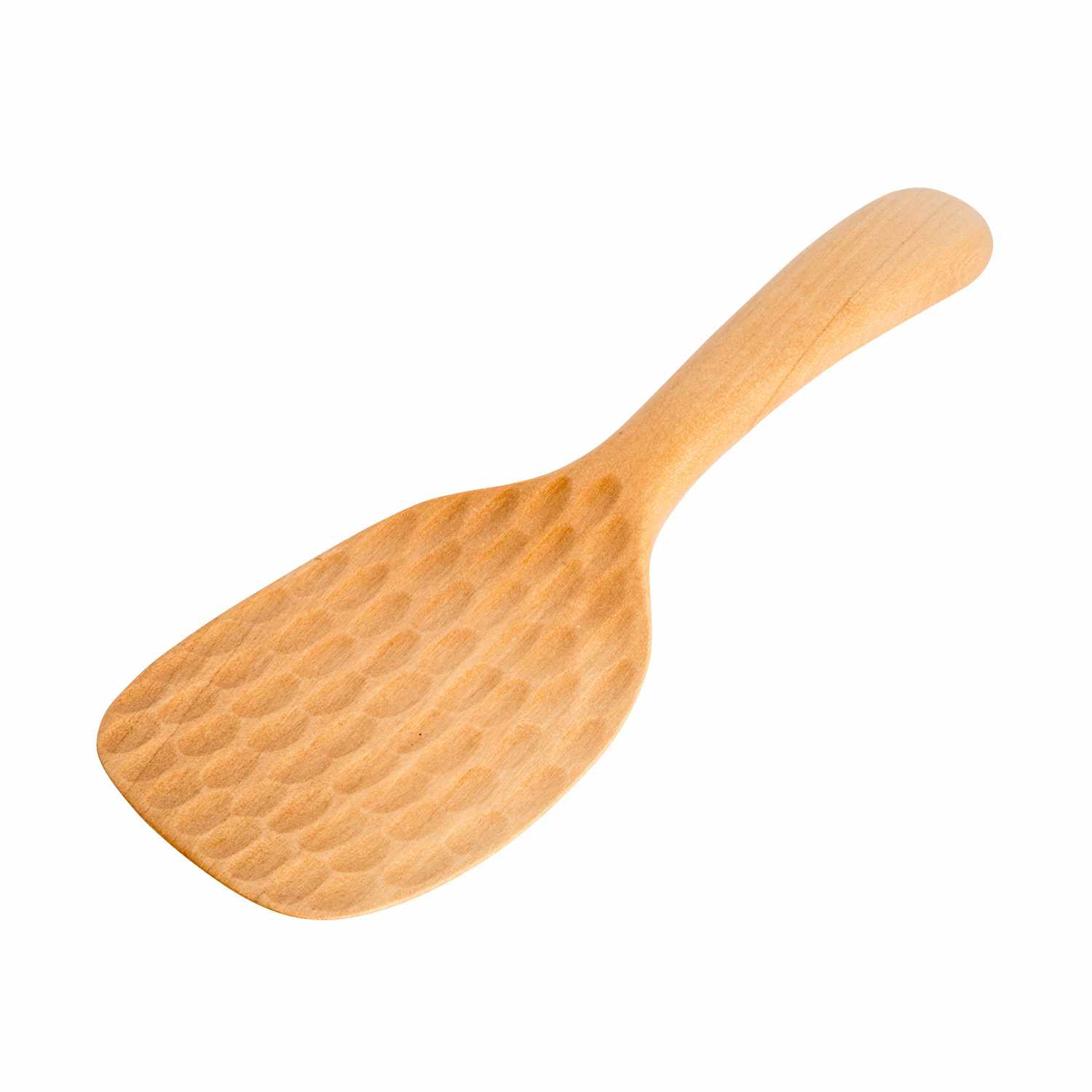 Wooden Rice Spatula with Dimples 8"