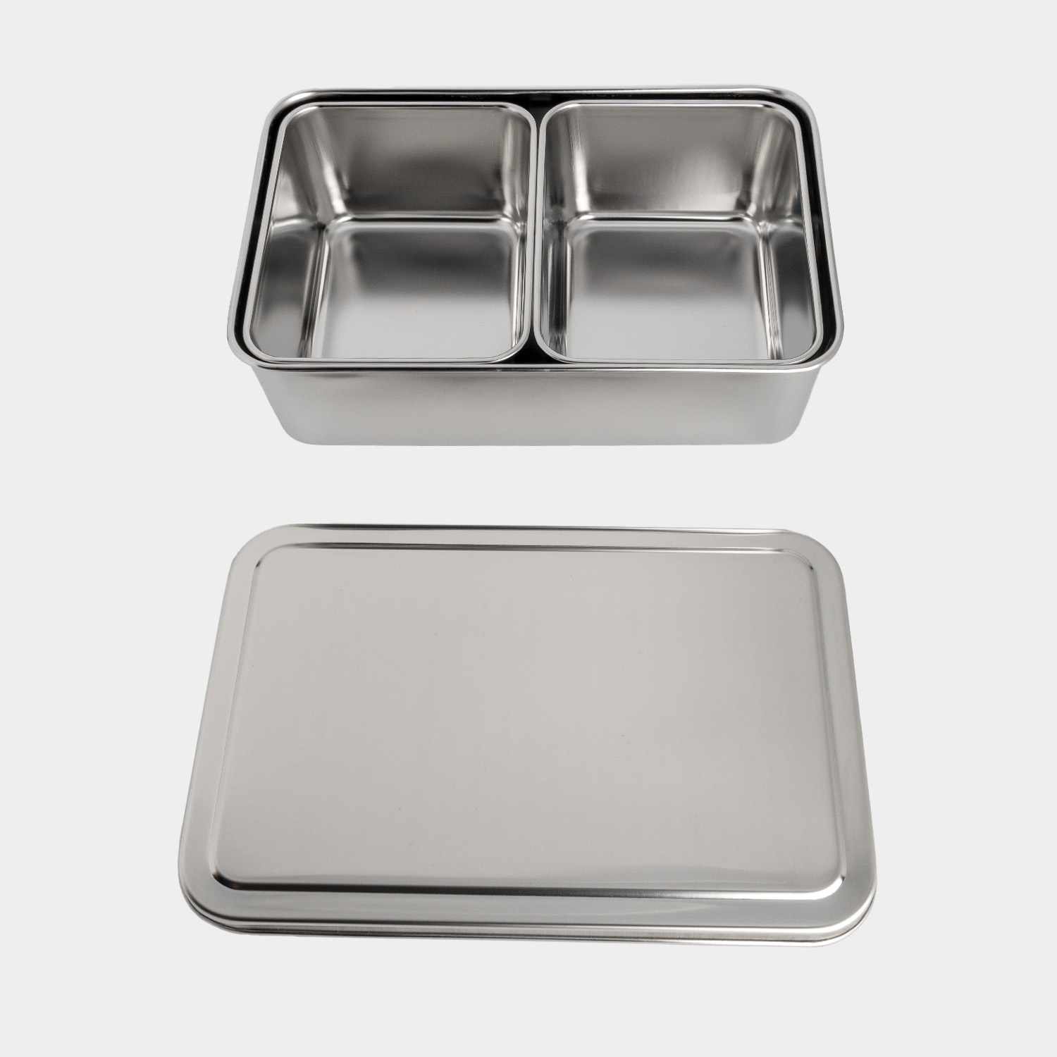 Stainless Steel Yakumi Pan - 2 Compartments | Korin