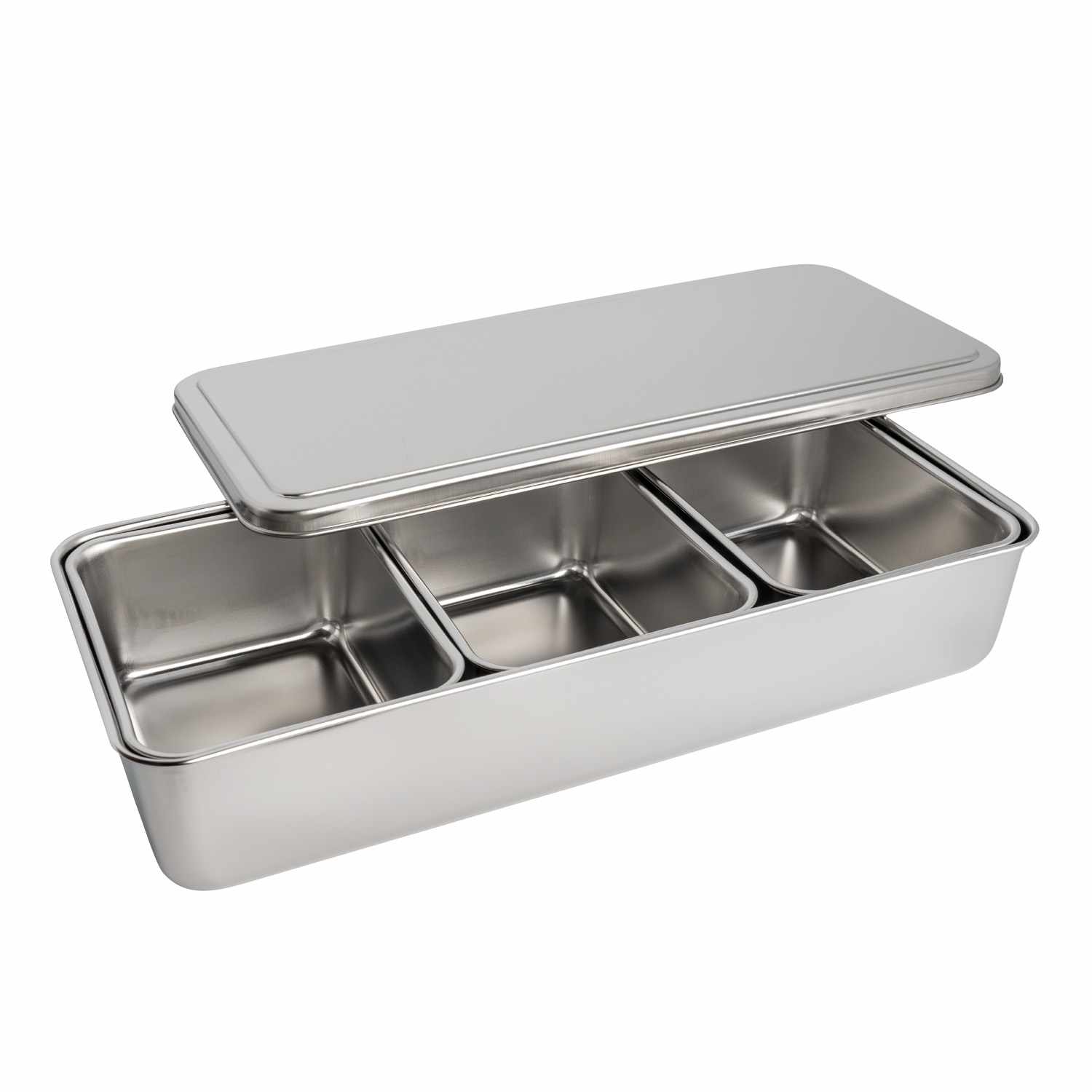 Stainless Steel Yakumi Pan - 3 Compartments | Korin