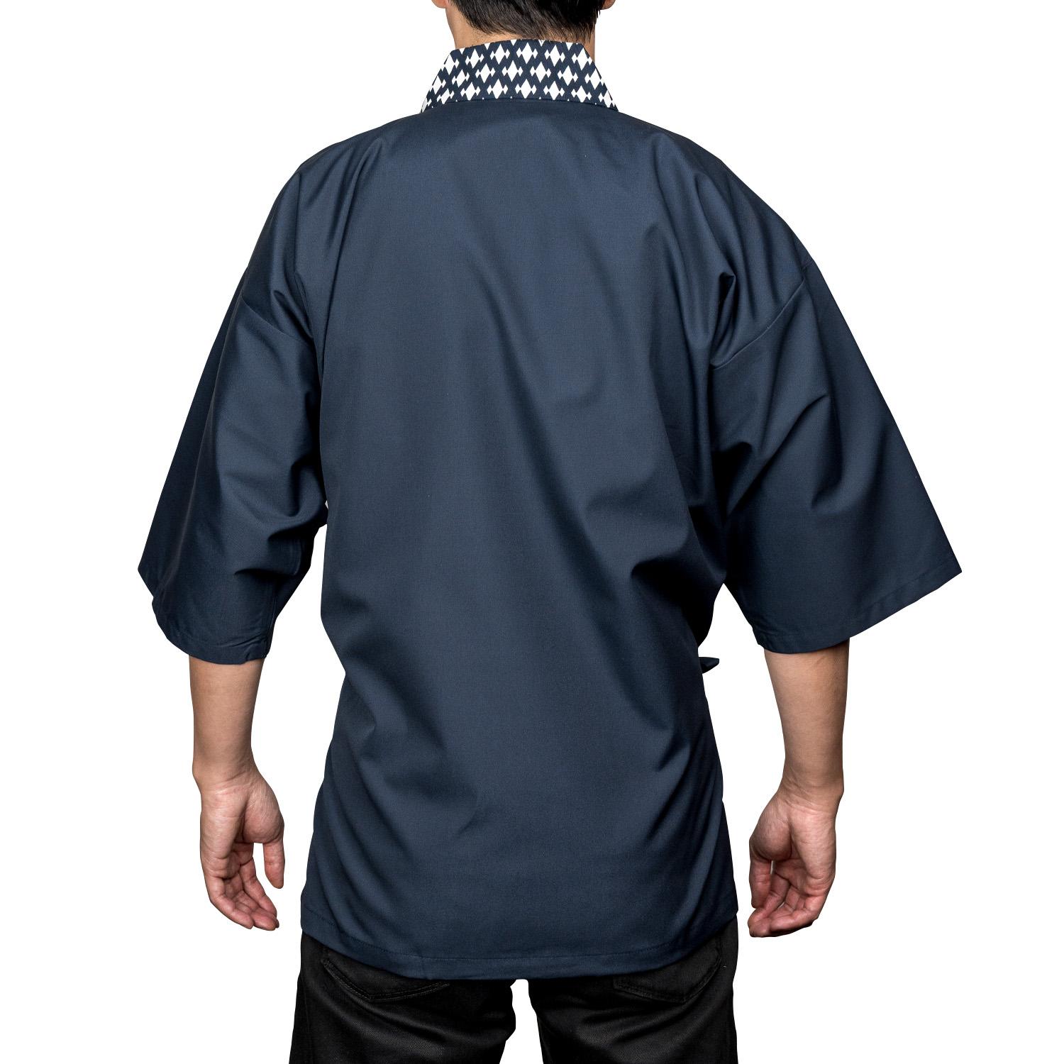 Image of Blue Daiya Collar Sushi Chef Coat - Medium 3